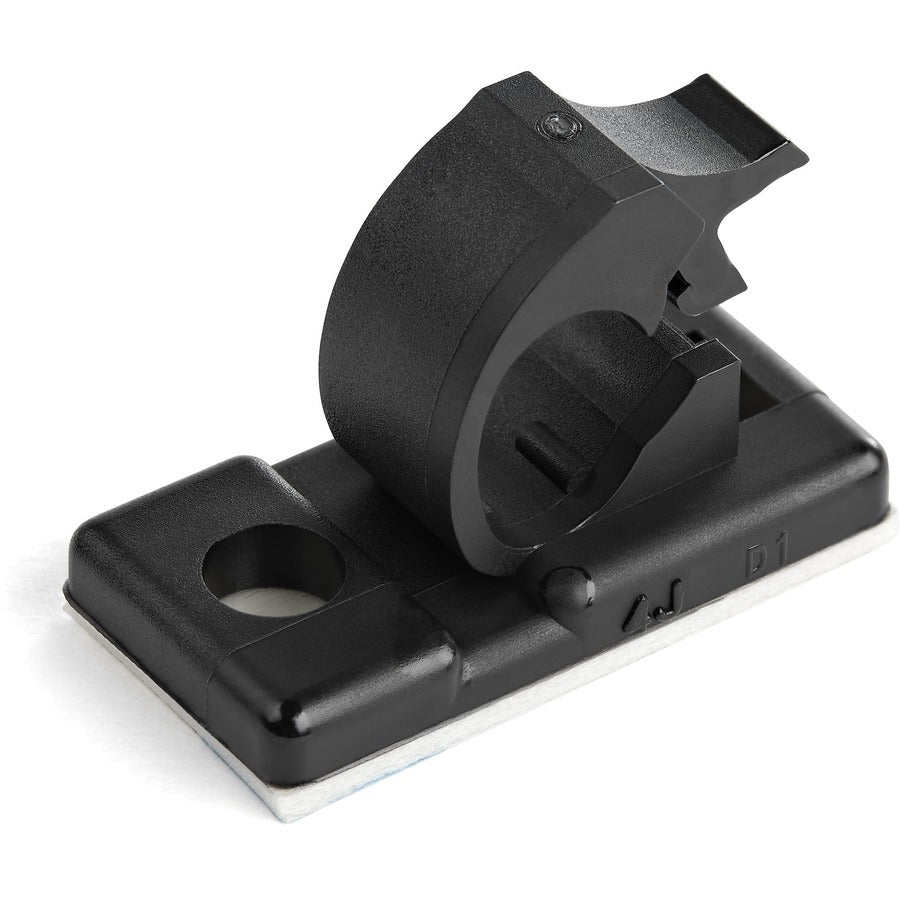 StarTech.com Small Cable Clamps CBMCC1 – 100 Pack, Self-Adhesive Nylon Cable Management Clips for Ethernet, Power, and Data Cables