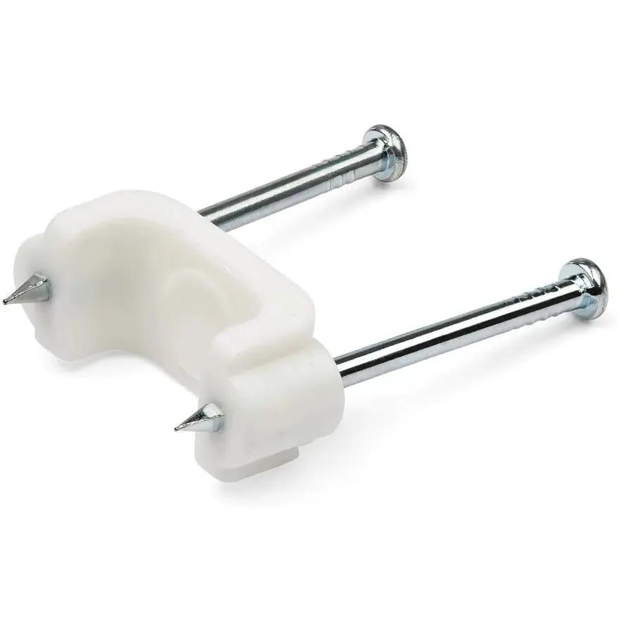 StarTech.com 100 Pack White Cable Clips with Nails – Reusable Cord Mounting Fasteners for Wall and Ceiling Organization by StarTech.com