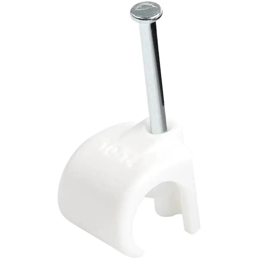 StarTech.com 100 Pack Extra Large Cable Clips with Nail - Reusable Cord Mounting and Organization Tacks in White by StarTech.com