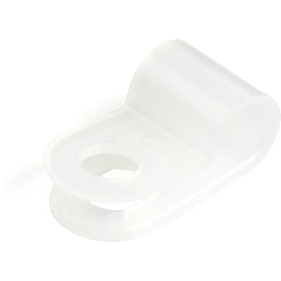 StarTech.com 100 Pack R-Type Screw Mount Cable Clamps - Small Nylon Cable Clips for Organizing Cables Up to 0.19 inches in Diameter