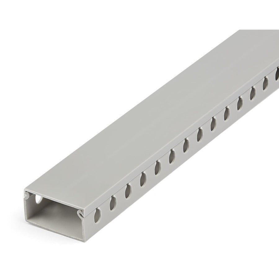 StarTech.com 8GG385 Slotted Cable Management Raceway, 6.5 ft. (2 m), Gray