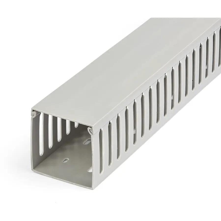 StarTech.com 8GG390 Slotted Cable Management Raceway - 6.5 ft. Gray PVC Wire Organizer by STARTECH.COM