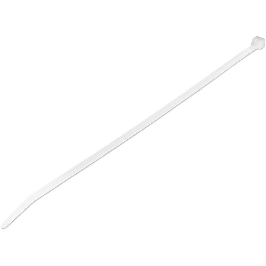 StarTech.com 10-Inch White Nylon Cable Ties (Part CBMZT10N) - Heavy-Duty 50 lb Ties for Bundling Cables