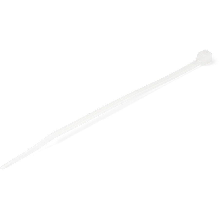 StarTech.com 4-Inch White Nylon Cable Ties – 100 Pack for Cable Organization and Management