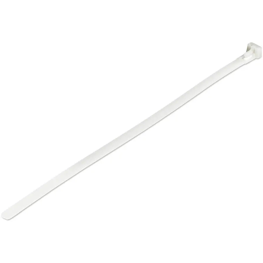 StarTech.com 10-inch White Reusable Cable Ties - Heavy-Duty Nylon Zip Ties for Bundling and Organizing Cables