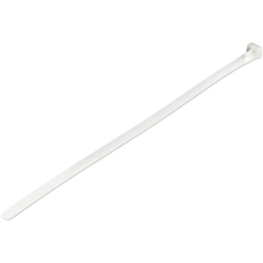 StarTech.com 10-inch White Reusable Cable Ties - Heavy-Duty Nylon Zip Ties for Bundling and Organizing Cables by StarTech.com