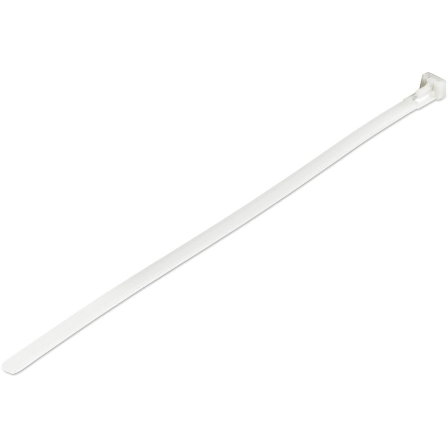 StarTech.com 100 Pack - 10 in. White Reusable Cable Ties (CBMZTRB10)