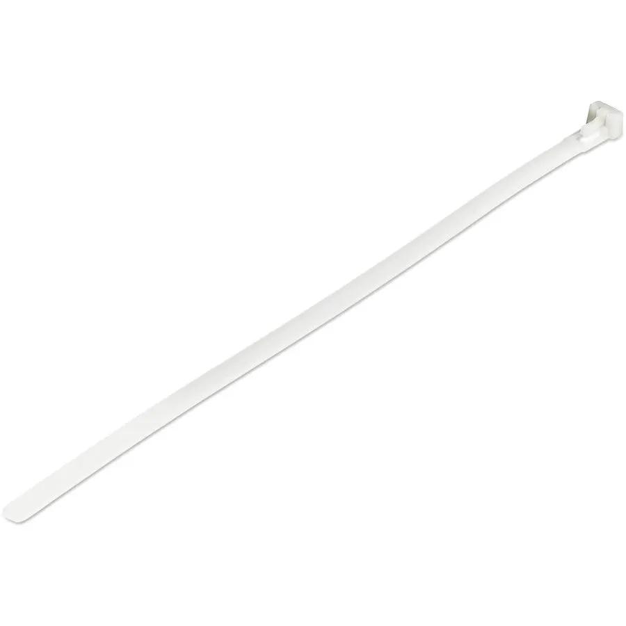 StarTech.com 100 Pack - 10 in. White Reusable Cable Ties (CBMZTRB10) by STARTECH.COM