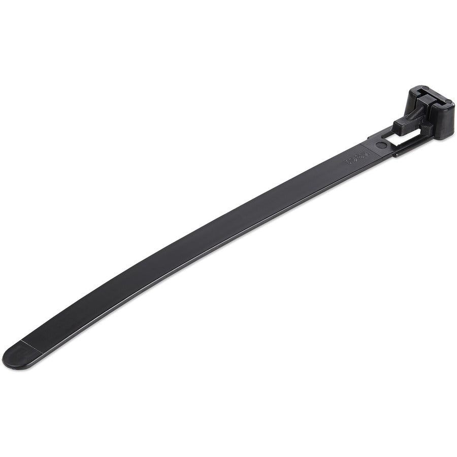 StarTech.com 100 Pack Reusable Black Cable Ties - 5 Inch Nylon Zip Ties for Cable Management