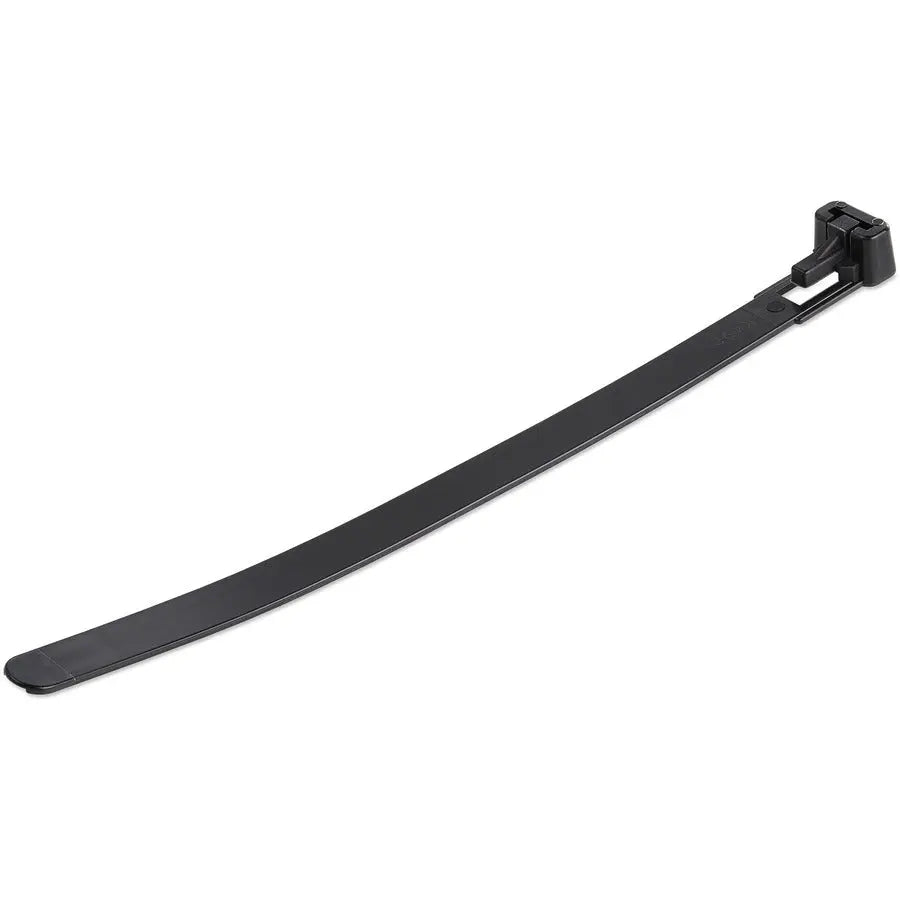 StarTech.com 6-Inch Reusable Black Cable Ties, 100 Pack - Heavy-Duty Nylon, Supports Up to 50 lbs, TAA Compliant