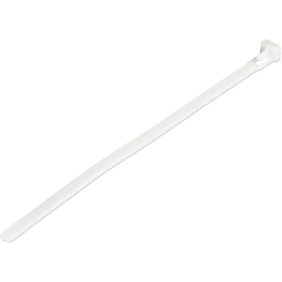 StarTech.com 8-Inch White Reusable Cable Ties (Part CBMZTRB8) – Heavy-Duty Nylon, Supports Up to 50 lbs, 100-Pack by StarTech.com