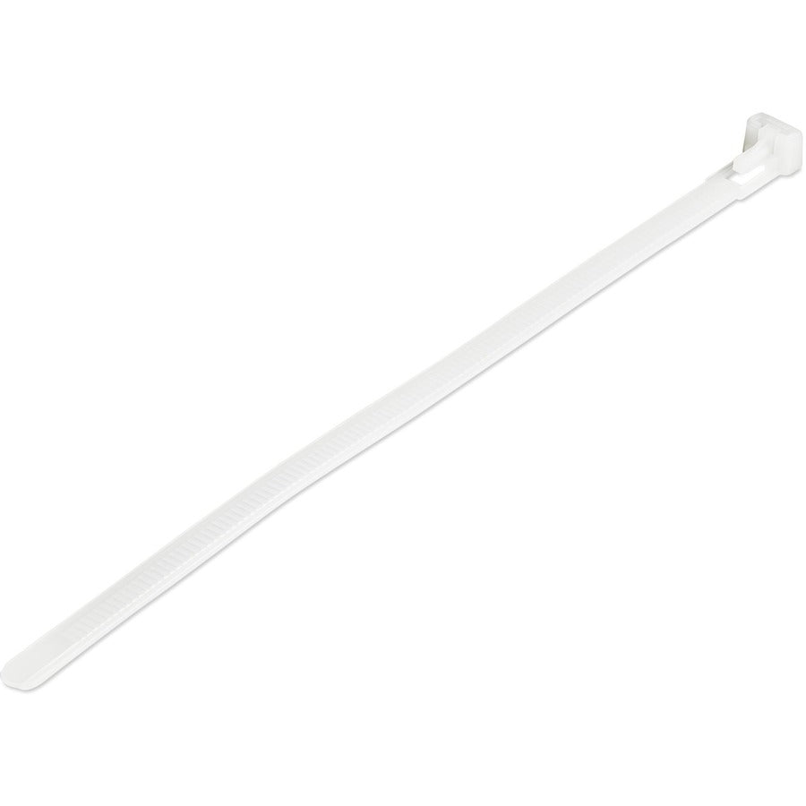 StarTech.com 8-inch White Reusable Cable Ties (CBMZTRB8) – Industrial Strength, Pack of 100