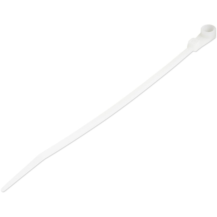 StarTech.com 6-Inch Mountable Cable Ties - 100 Pack, White (Part CBMZTS10N6)