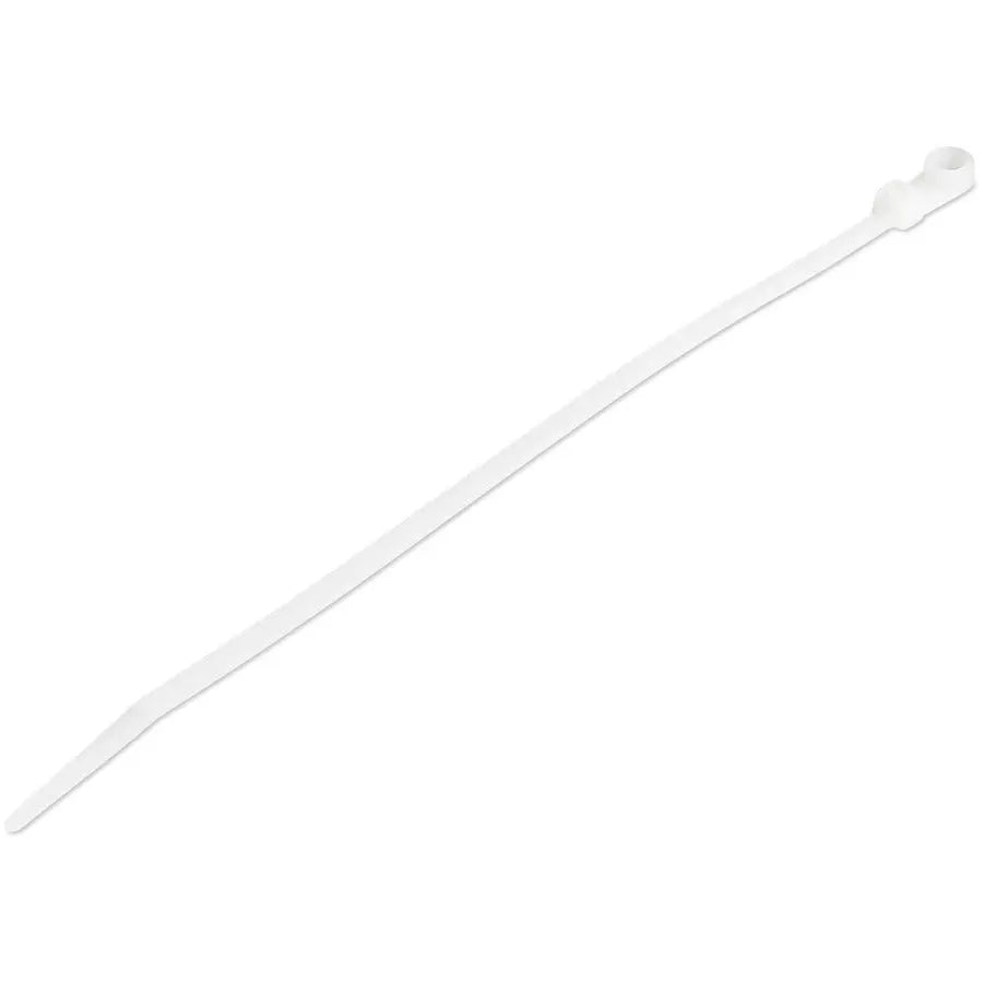 StarTech.com 8-Inch Cable Ties with Mounting Hole - 100 Pack, White, Supports Up to 50 lbs by StarTech.com