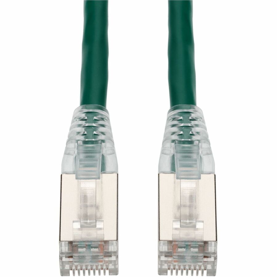 AddOn 40ft Green CAT6 Shielded Ethernet Cable with Snagless Bubble Boot – Indoor RJ-45 M/M Connection