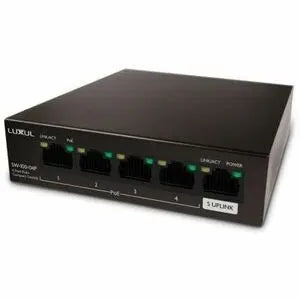 Luxul SW-100-04P Unmanaged 4-Port Gigabit PoE+ Switch for Network Expansion