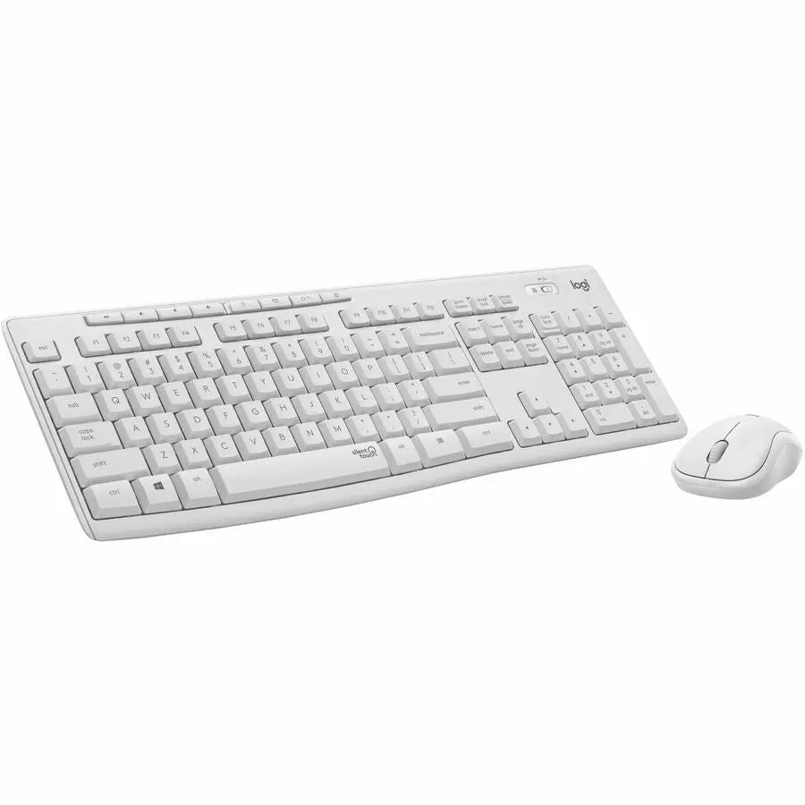 Logitech MK295 Silent Wireless Mouse & Keyboard Combo with SilentTouch Technology, Full Numpad, Off-white