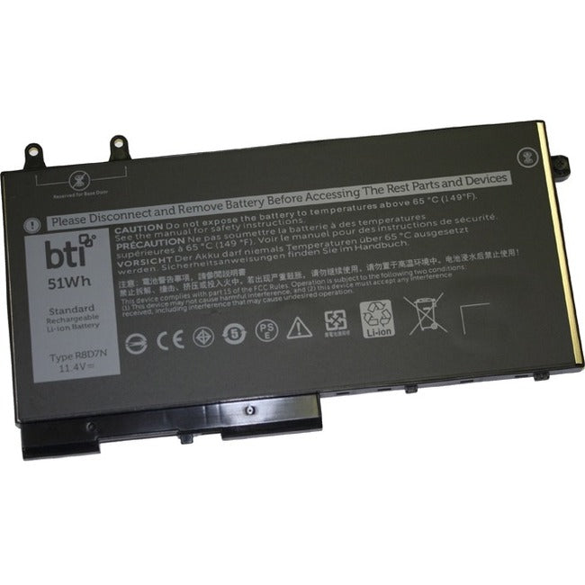 Battery Technology Inc. 3-Cell 11.4V 4225mAh Laptop Battery for Dell Notebooks - R8D7N-BTI