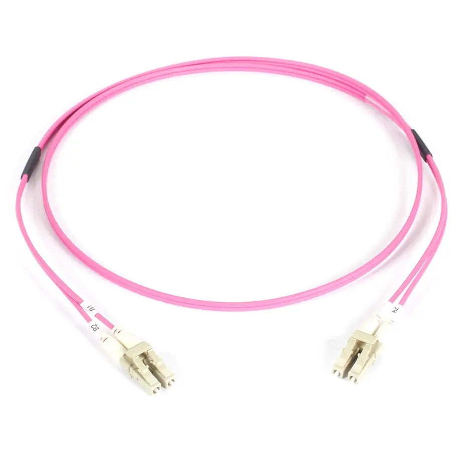 Black Box FOM4-001M-LCLC Fiber Optic Duplex Patch Network Cable - OM4 50/125um Multimode, 10/40/100 Gbps Support, Erika Violet