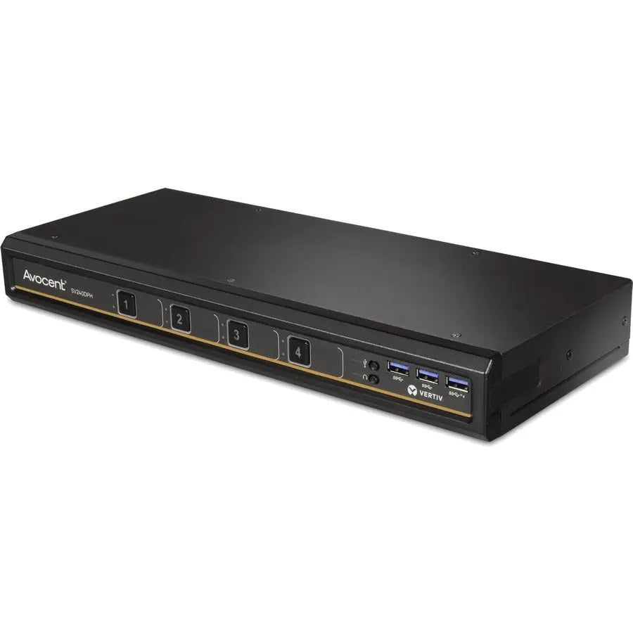 Vertiv Avocent SwitchView Desktop KVM Switch, 4 Ports, Single Head, TAA Compliant, Model SV240DPH-400
