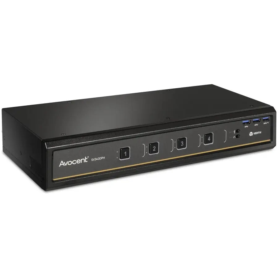 Vertiv Avocent SwitchView Desktop KVM Switch - 4 Ports, Dual Head, TAA Compliant, SV340DPH-400