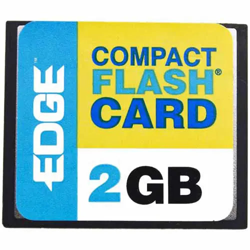 EDGE Tech 2GB Digital Media CompactFlash Card - High-Speed Data Transfer for Cameras, MP3 Players & More