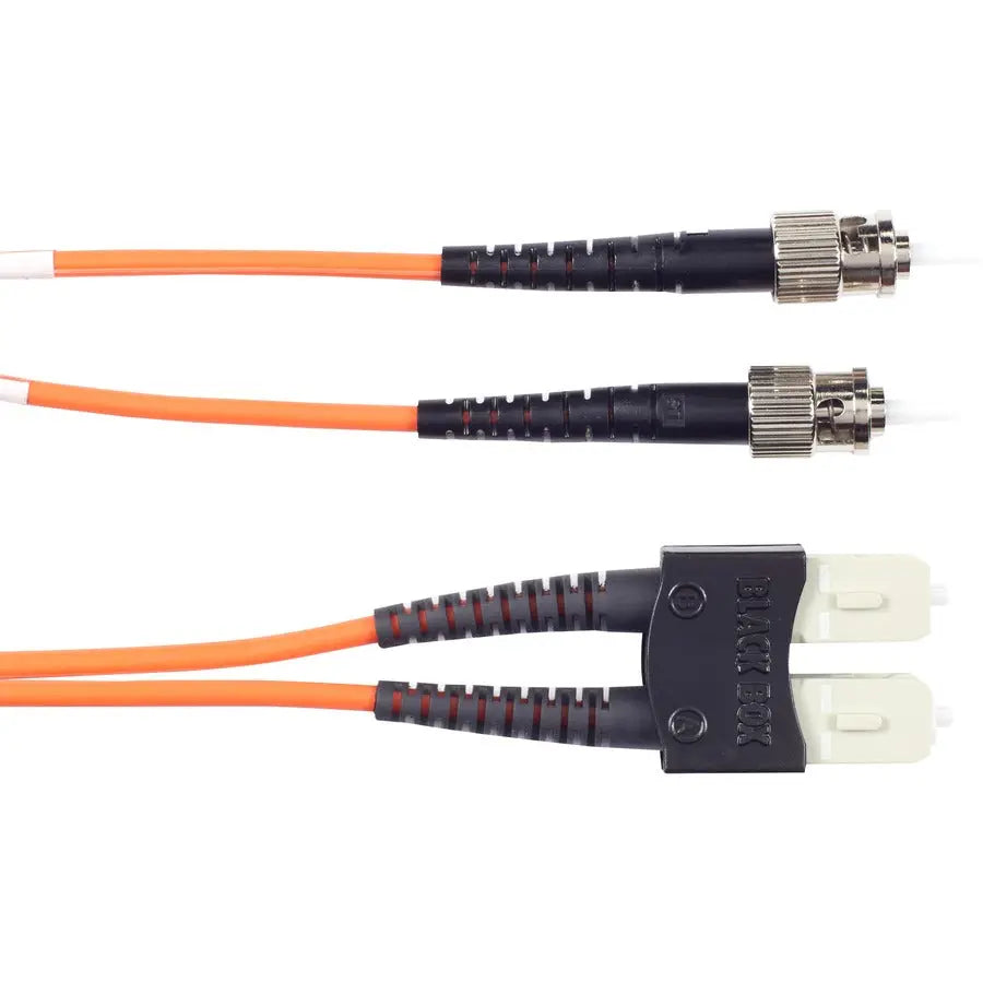 Black Box Fiber Optic Duplex Patch Network Cable EFN110-001M-STSC with LC, SC, ST, and MT-RJ Connectors