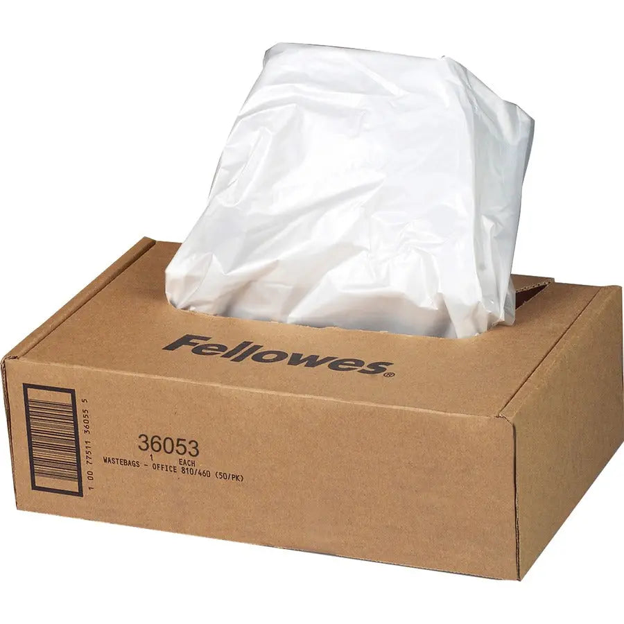 Fellowes AutoMax 130C/200C Shredder Waste Bags – 100 Pack, 30 x 29 Inches, Clear Plastic, Recyclable