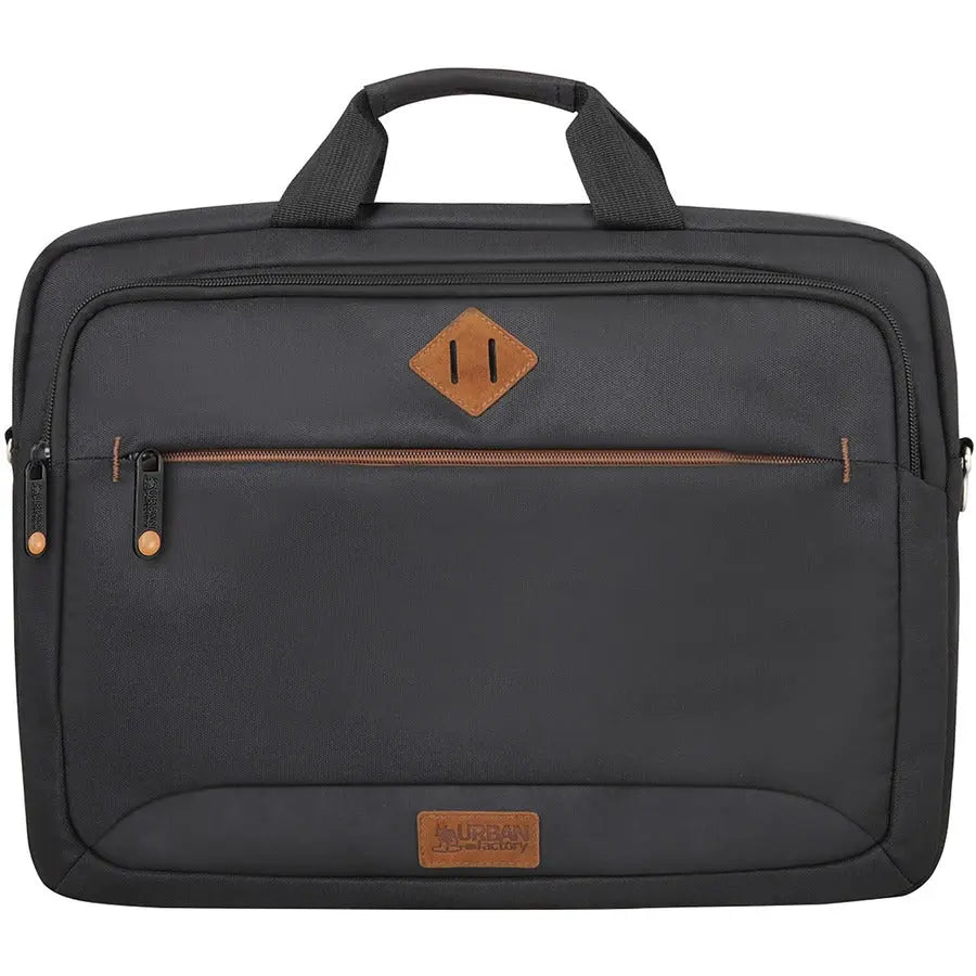 Urban Factory CYCLEE ETC15UF Eco Top-Loading Laptop Case for 15.6-Inch Laptop and 10.5-Inch Tablet - Black