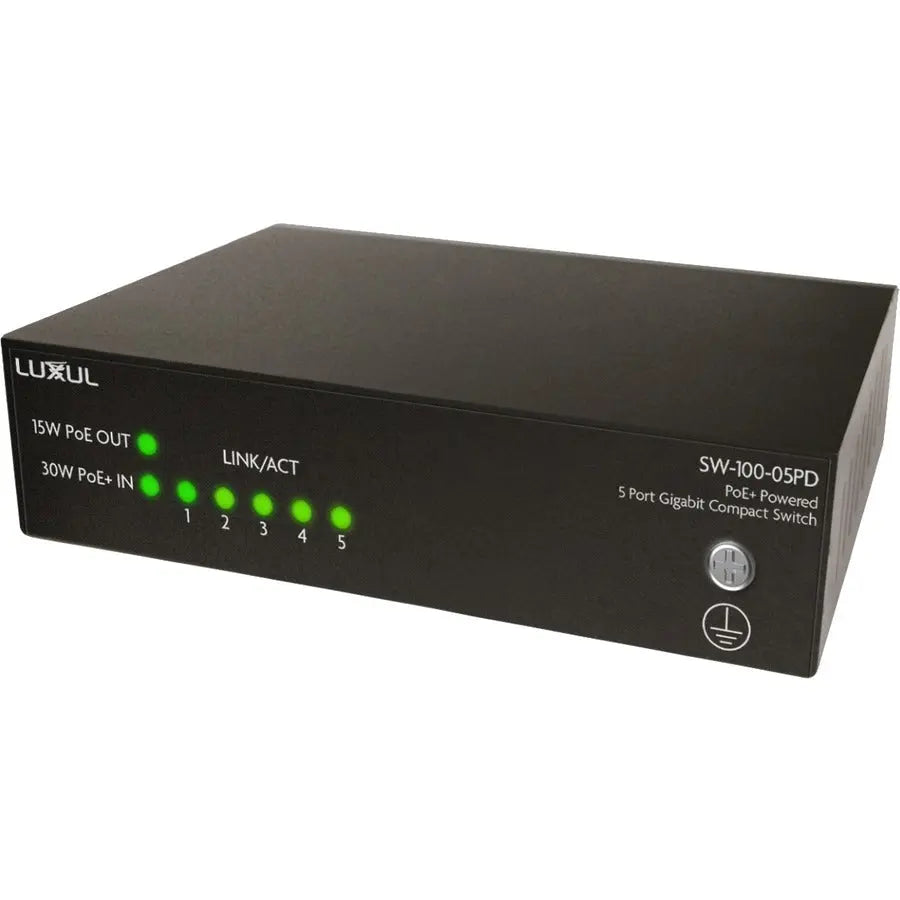 Luxul SW-100-05PD 5-Port PoE+ Ethernet Switch with Power over Ethernet Capability