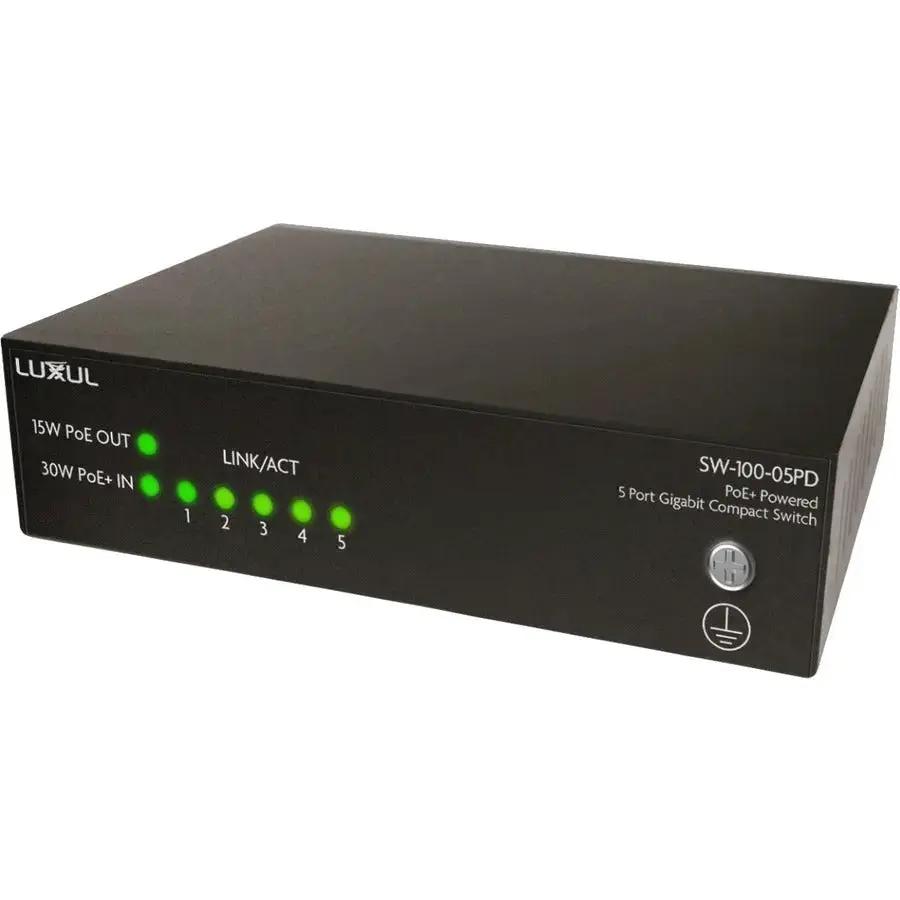 Luxul SW-100-05PD 5-Port PoE+ Ethernet Switch with Power over Ethernet Capability by Legrand Group