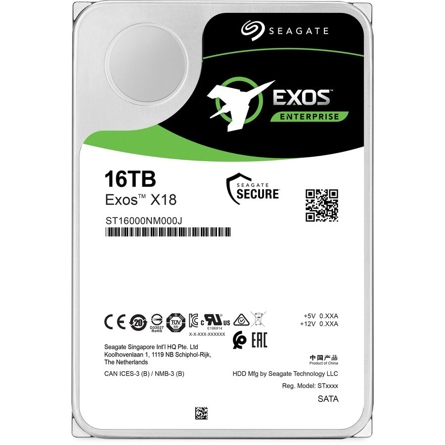 Seagate Exos X18 ST16000NM000J 16TB Internal 3.5-Inch SATA Hard Drive for Data Centers