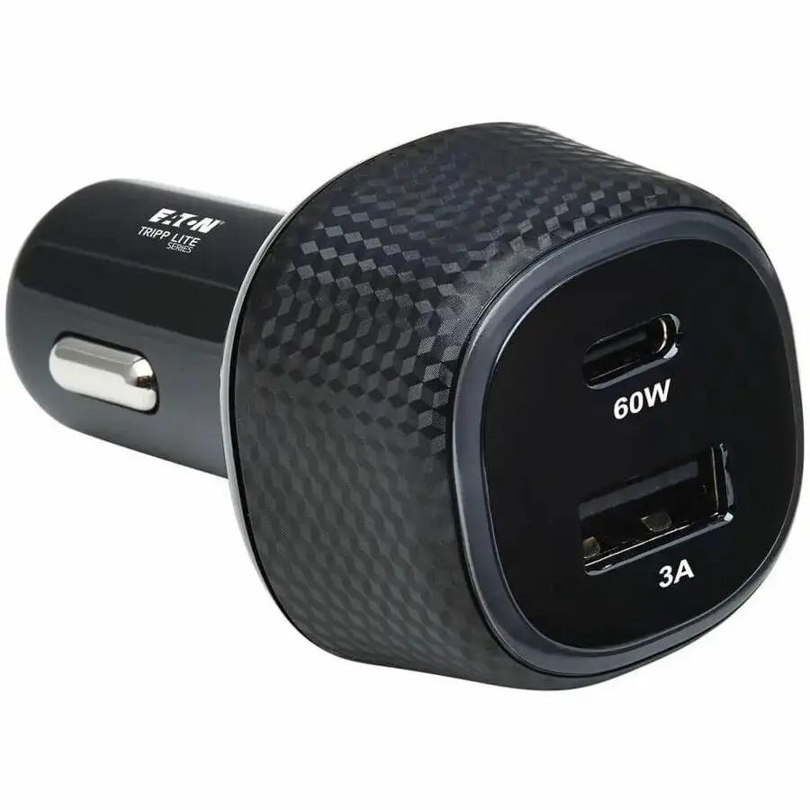 Tripp Lite by Eaton Dual-Port USB Car Charger 63W Max with USB-C PD 3.0 and Quick Charge 3.0 by Eaton Corporation