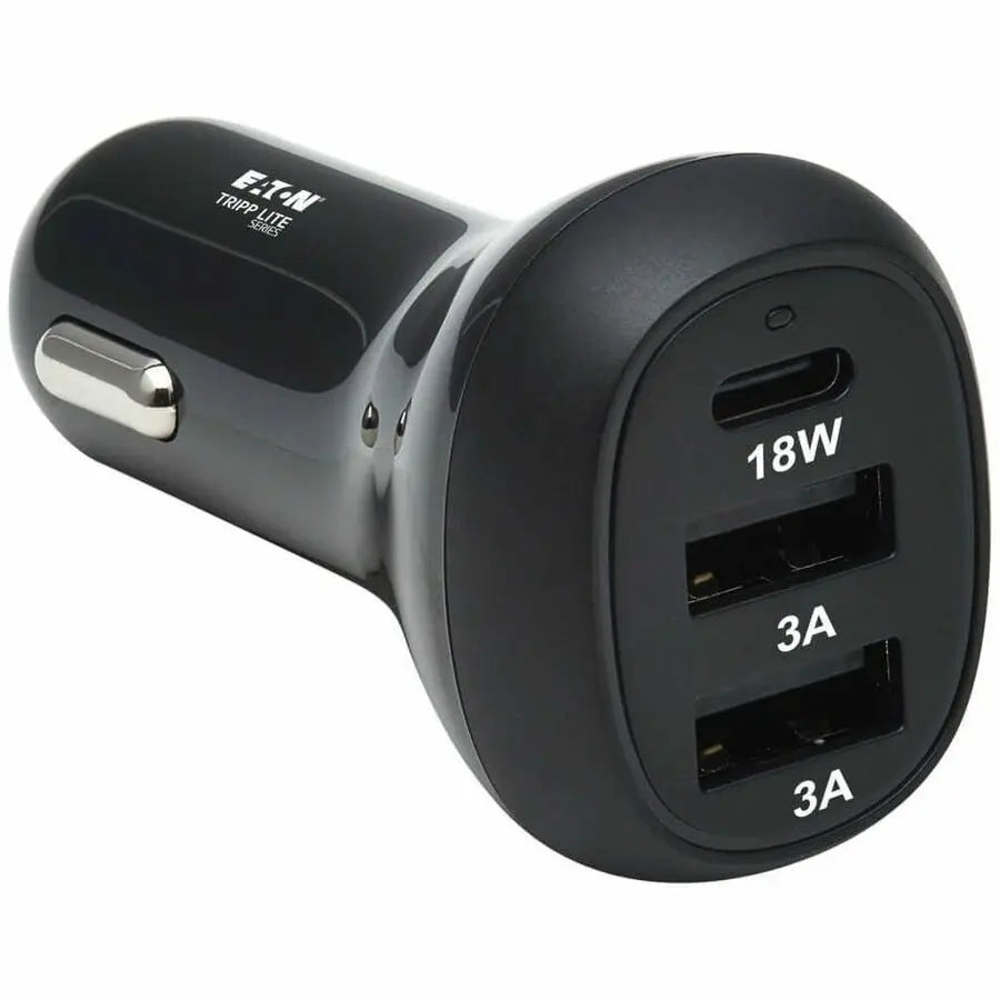 Eaton Corporation Tripp Lite U280-C03-36W-1B 3-Port USB Car Charger with Power Delivery and Quick Charge Technology