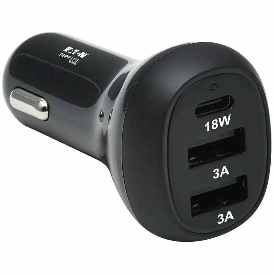 Eaton Corporation Tripp Lite U280-C03-36W-1B 3-Port USB Car Charger with Power Delivery and Quick Charge Technology by Eaton Corporation