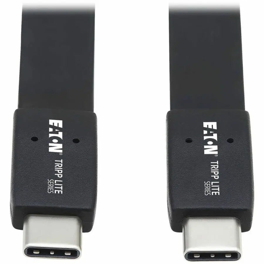 Eaton Corporation Tripp Lite U420-16N-G25AFL USB-C Flat Data Transfer Cable – 16 Inch, Thunderbolt 3 Compatible, 10 Gbps, 100W Power Delivery