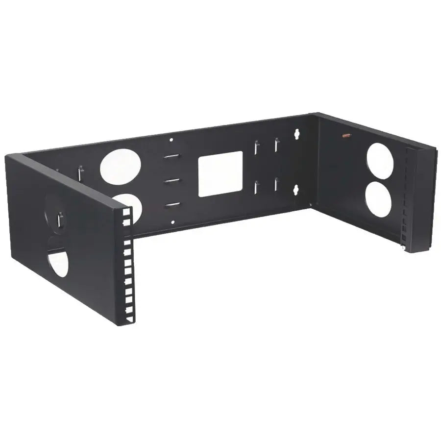4XEM 2U Open Wall Mount Bracket for 19-Inch Rack Equipment - Black