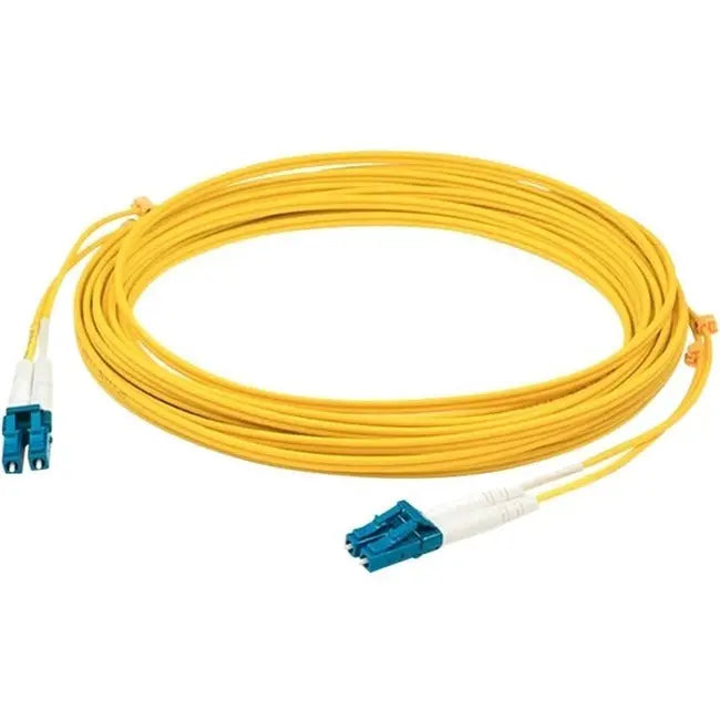 AddOn 30m LC to LC Yellow OM1 Duplex Fiber Optic Patch Cable for High-Speed Data Transmission
