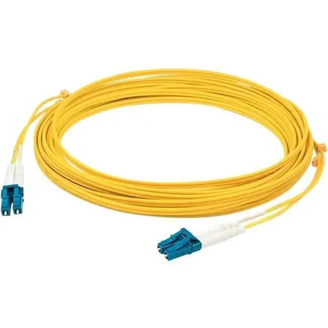 AddOn 30m LC to LC Yellow OM1 Duplex Fiber Optic Patch Cable for High-Speed Data Transmission by AddOn