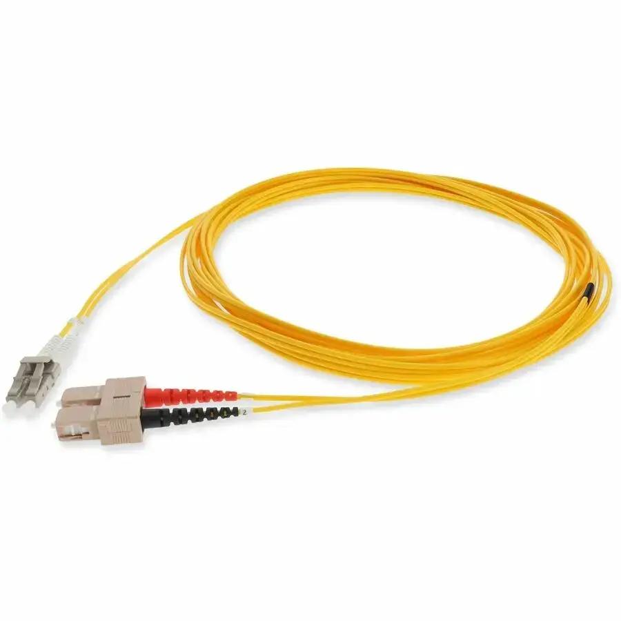 AddOn 3m SC to LC Yellow OM1 Duplex Fiber Patch Cable - Riser-Rated, OFNR, 10Gb Support by AddOn