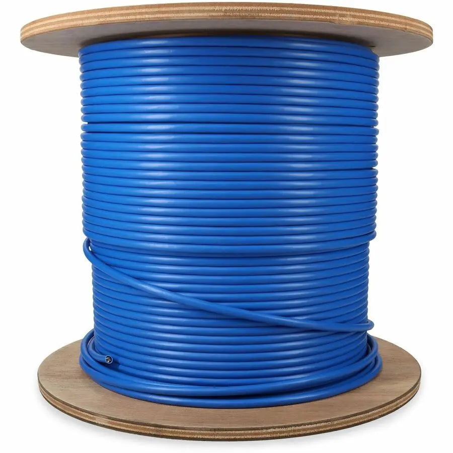 AddOn 500ft Blue Cat6A STP Plenum-Rated Network Cable, Non-Terminated, Copper Bulk Cable