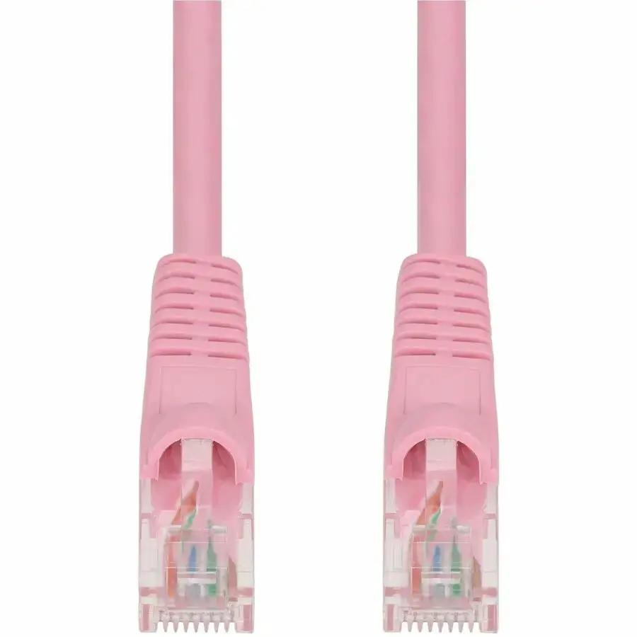 AddOn 7ft Pink CAT 6A PVC Ethernet Cable Snagless Bubble Boot RJ-45 Male to Male by AddOn