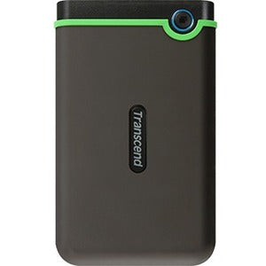 Transcend StoreJet 25M3 External Hard Drive 4TB Portable Shockproof USB 3.1 Gen 1 Black/Green