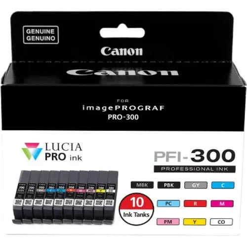 Canon PFI-300 10-Color Ink Value Pack for imagePROGRAF PRO-300 Printer
