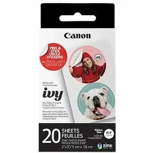 Canon ZINK Pre Cut Circle Sticker Pack with 20 Sheets for Portable Printers