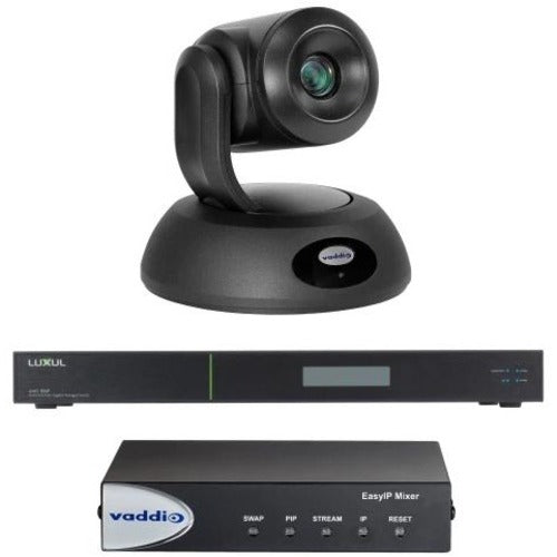 Vaddio EasyIP 20 Video Conferencing Mixer Kit with IP PTZ Camera - Black