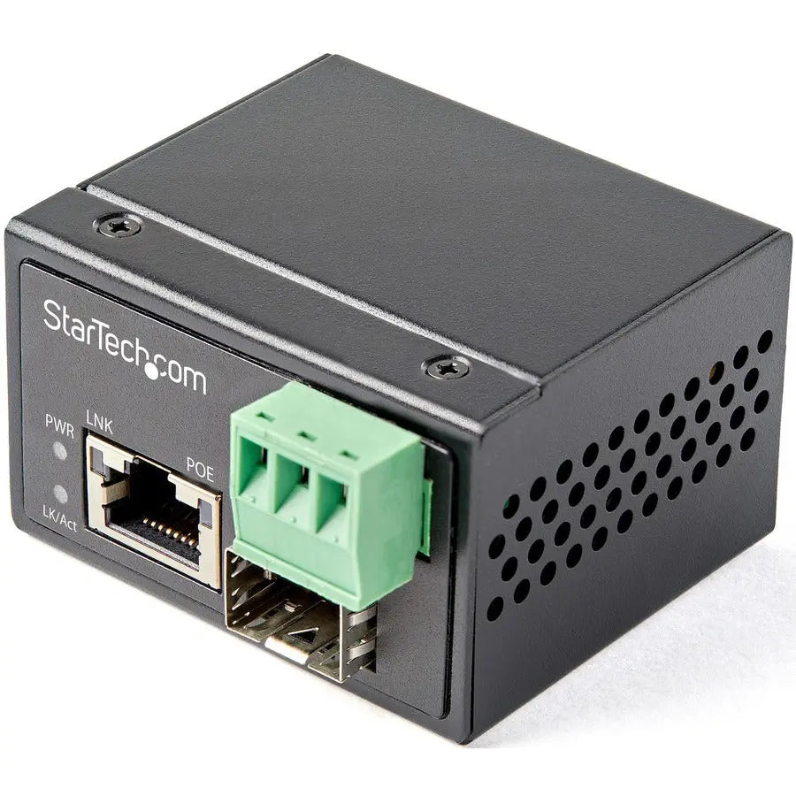 StarTech.com IMC1GSFP30W PoE+ Industrial Fiber to Ethernet Media Converter with SFP Slot and Rugged Design