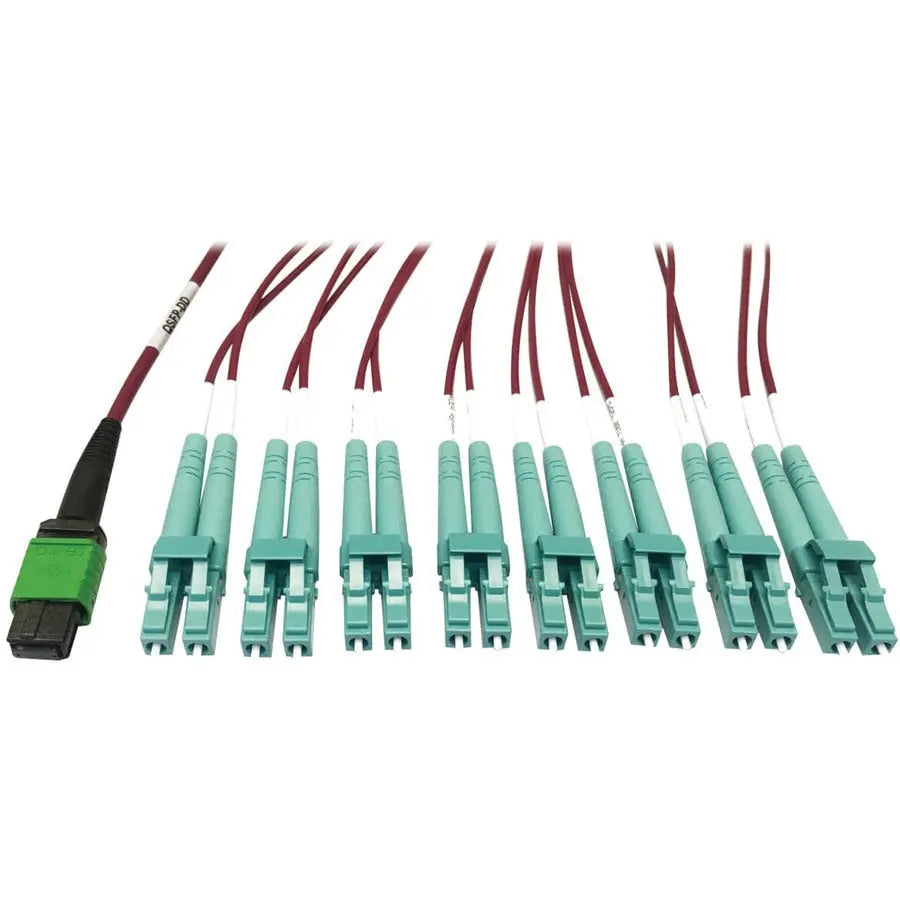 Eaton Tripp Lite Series N846D-01M-16EMG 400 GbE Multimode OM4 Fiber Optic Breakout Cable with MTP/MPO Connectors