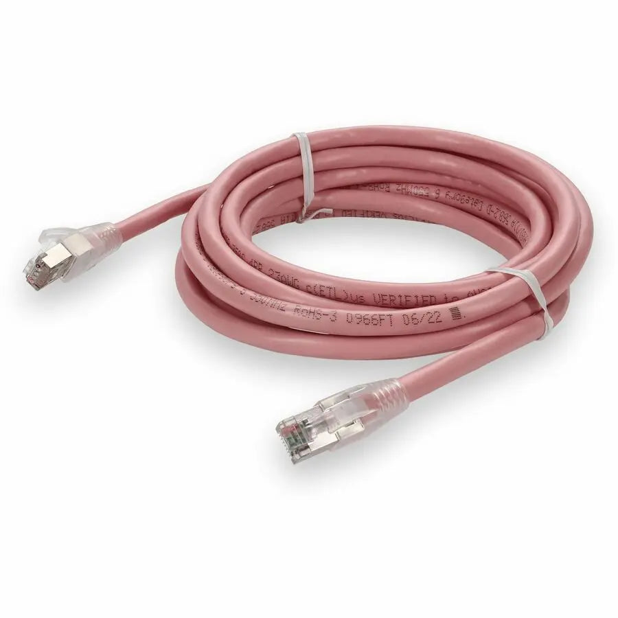 AddOn 10ft Pink Cat6 STP Network Cable with RJ-45 Male Connectors
