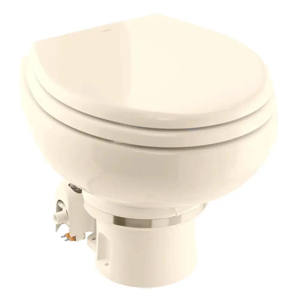 Dometic MasterFlush 7160 Bone Electric Macerating Toilet with Orbit Base – Raw Water, 12V by Dometic
